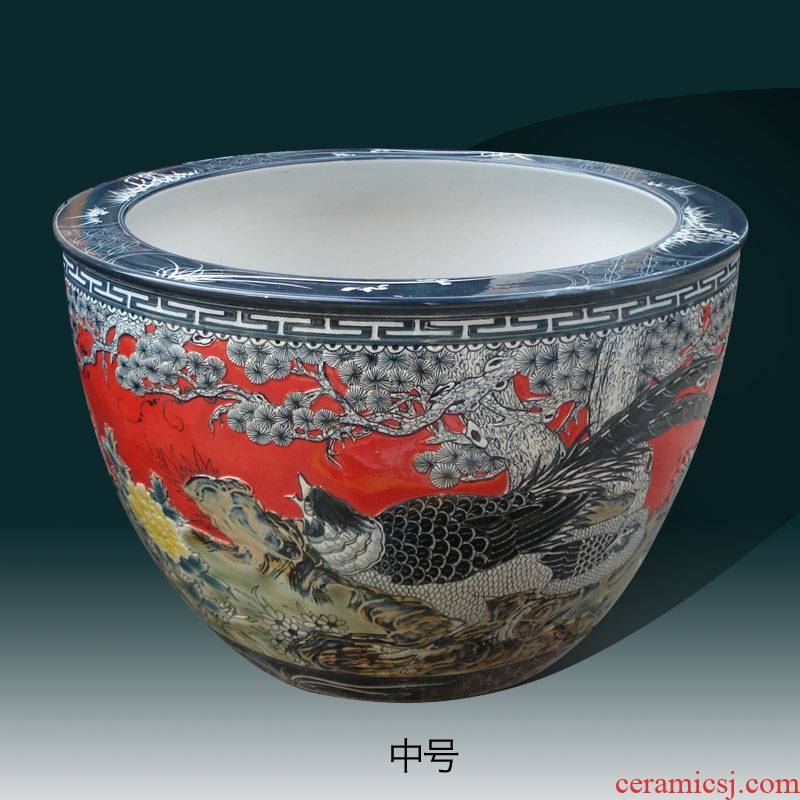 Jingdezhen red bottom emboss festive red porcelain cylinder cylinder engraving display painting and calligraphy art porcelain cylinder cylinder