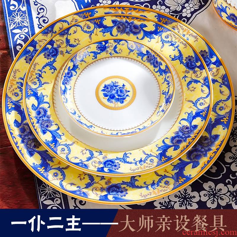 28 and 56 skull head/red xin jingdezhen porcelain tableware dishes suit dish run out of European - style ceramics dining utensils