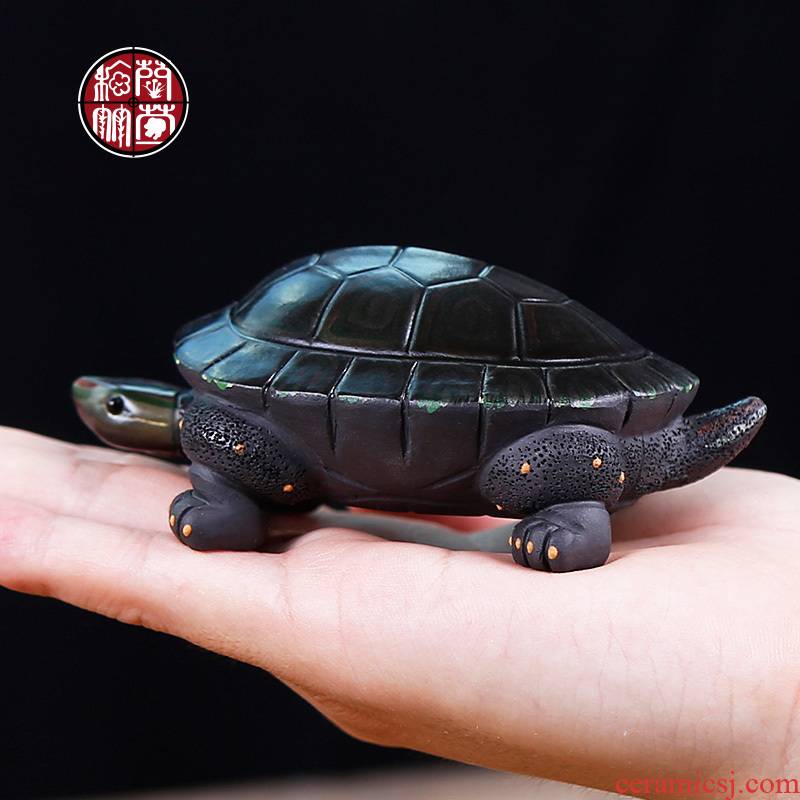 Household tea tray accessories small pet furnishing articles mini tea to keep color violet arenaceous express it in pet tortoise tea by hand