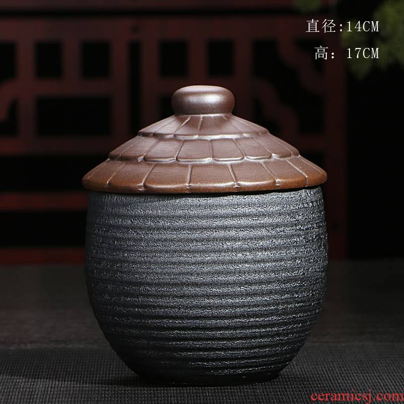 Jasmine tea pot, ceramic pot seal tank reservoir storage POTS coarse pottery tea pu 'er tea general wake tea boxes