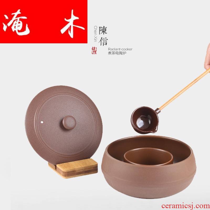 Flooded wooden Japanese teahouse large - sized purple sand boil tea machine dry bowl points tea spoon, coarse ceramic cooking bowl TaoLu fire electricity