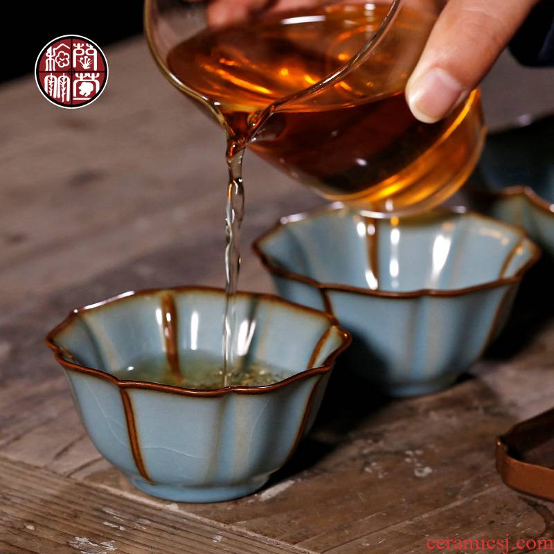 By patterns your up small single open cups can raise archaize master cup ceramic kunfu tea cup personal cup