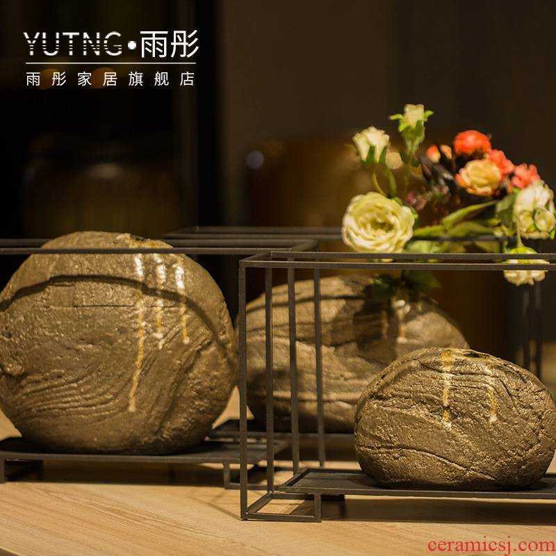 Jingdezhen I and contracted ceramic flower vases American creative living room Nordic home furnishing articles