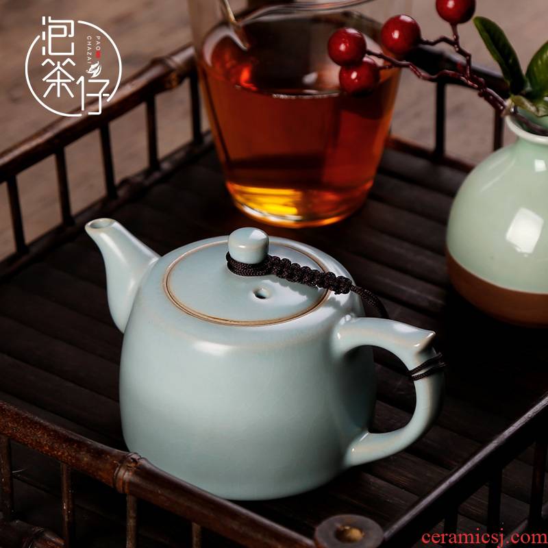 Your up small ceramic teapot kung fu household single pot of pu 'er tea set Your porcelain can keep open bar pot of tea is well