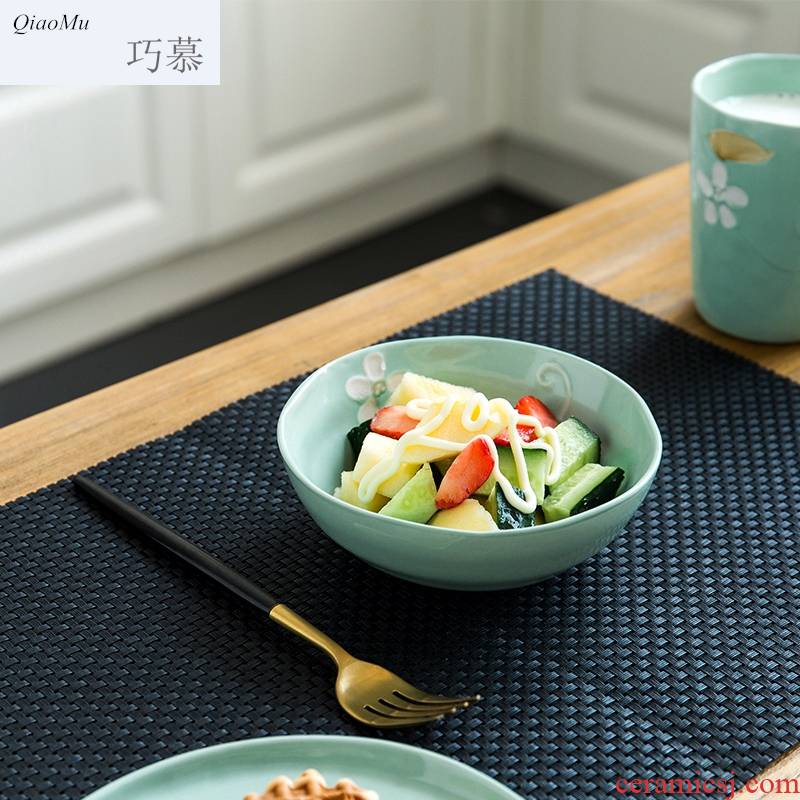 Qiam longed for home opportunely Japanese ceramics flavor dish of sauce dish creative circle take side salad dish of elegance