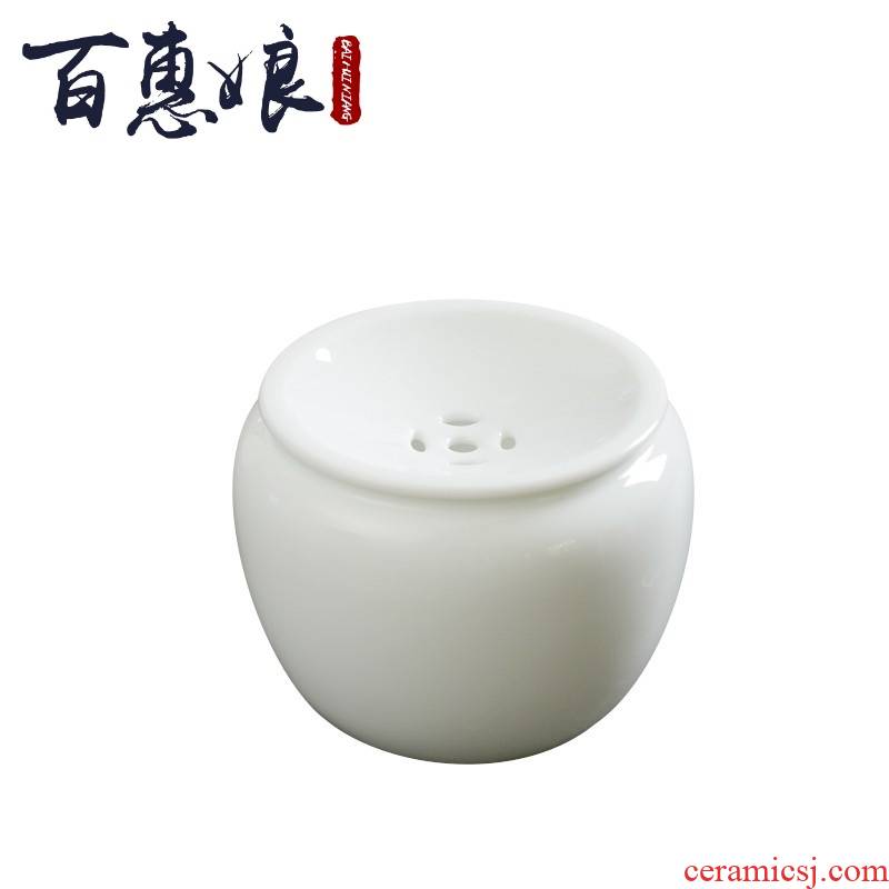 (niang white porcelain copper build small water washing of jingdezhen ceramics serving soup slag, slag bucket water jar kunfu tea
