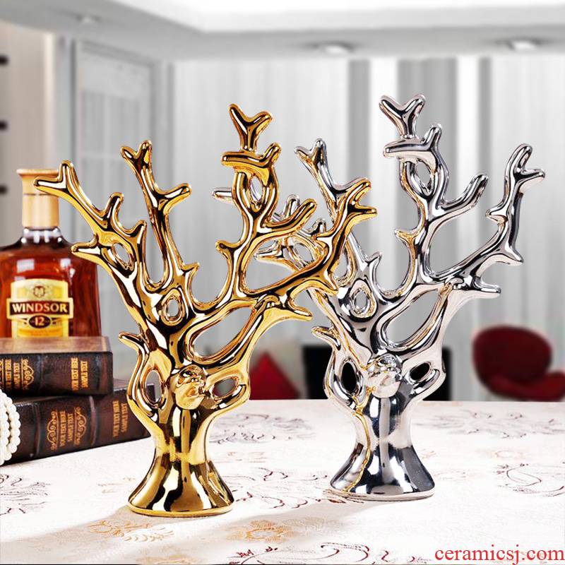The Nordic idea ceramic golden rich tree furnishing articles household act The role ofing is tasted hotel lucky animals and sitting room decoration soft outfit