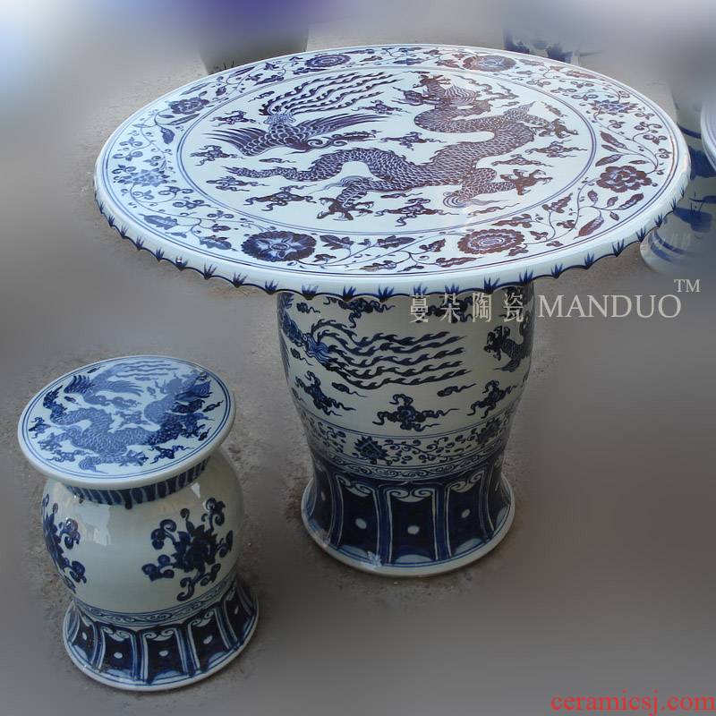 Jingdezhen blue and white porcelain longfeng table porcelain hand - made yongle jintong of longfeng grain porcelain porcelain imitation GuLongWen
