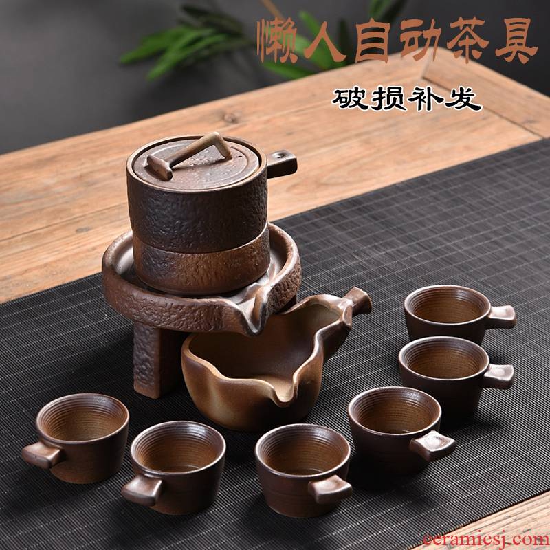 Hui shi firewood stone mill semi automatic kung fu tea set simple ceramic household tea new fortunes