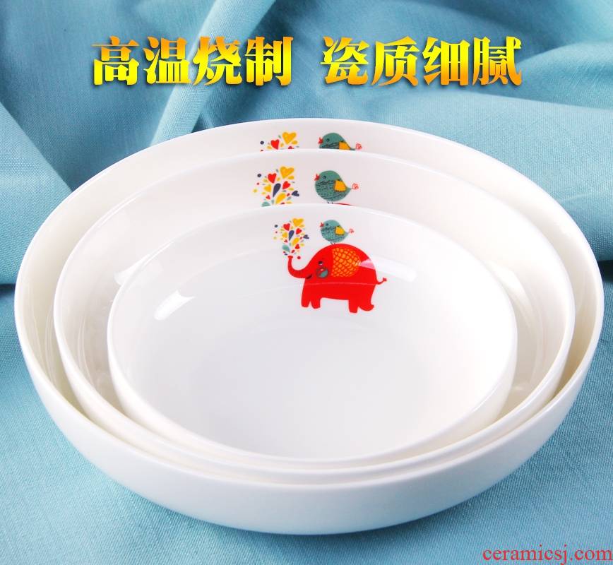 Qiao mu plate suit ceramic plate household ceramics creative dish dish dish deep dish soup plate fruit plates