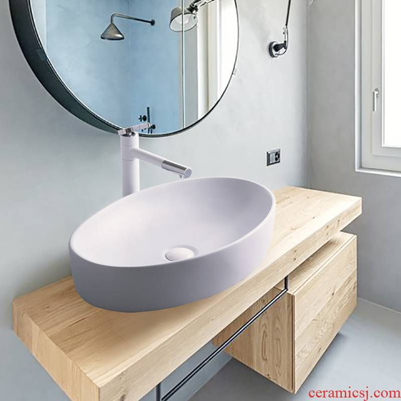 Nordic stage basin to single birdbath simple toilet lavabo lavatory basin basin ceramic household balcony