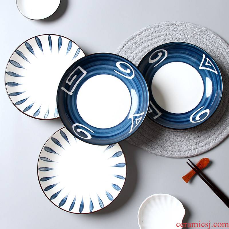 The Six Japanese dish special ceramic plate web celebrity ins creative dishes suit household tableware 0