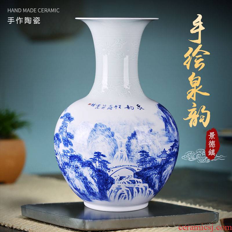 Chinese jingdezhen ceramics vase hand - made the design home sitting room adornment porcelain flower arranging TV ark, furnishing articles