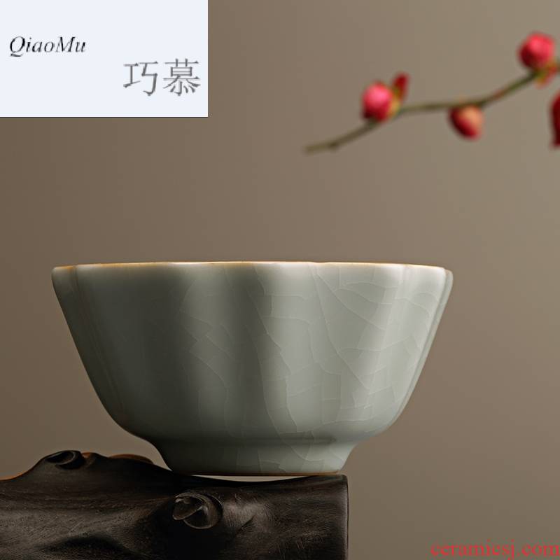 Qiao MuFengZi your up cup tea sample tea cup peony cup tea set personal move ceramics cup master cup by hand