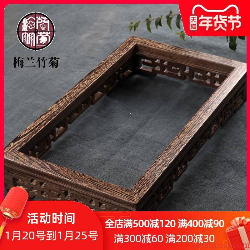 Solid wood production base induction cooker framework and creative tea box home tea accessories kung fu electric furnace
