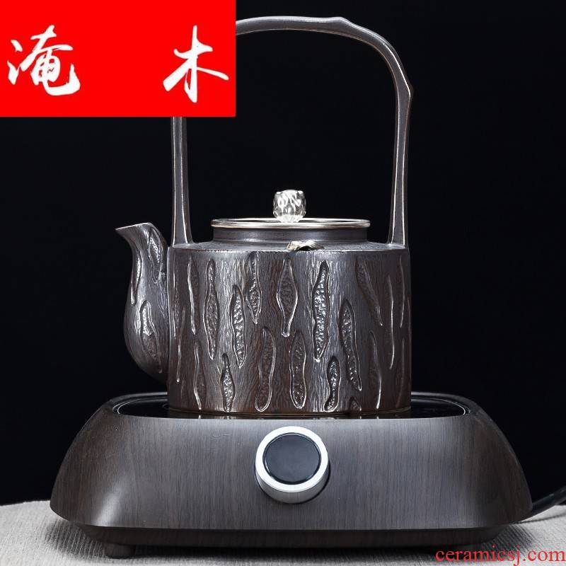 Submerged wood mini high - end tasted silver gilding ceramic cooking kettle electrothermal the boiled tea, the electric TaoLu household kettle for tea set