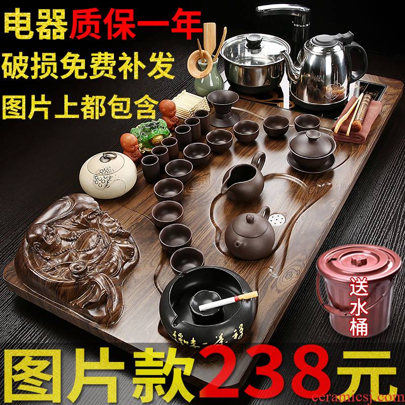 Hui shi contracted ceramic tea set a visitor office home sitting room of a complete set of tea cups tea tea tray was one