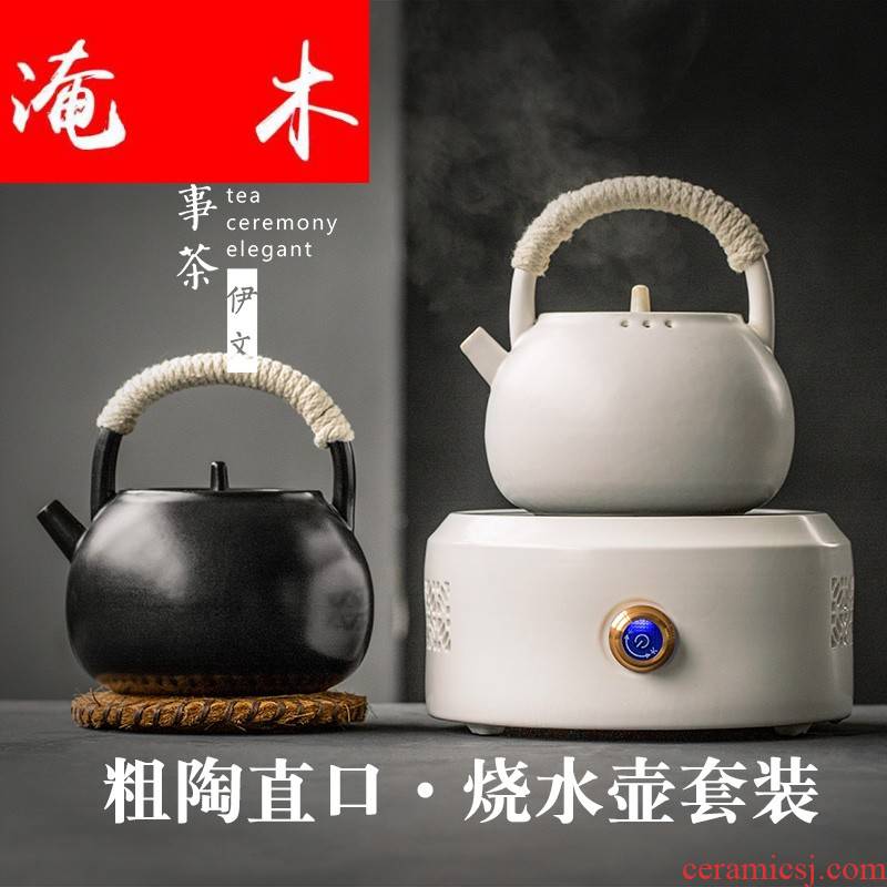 Submerged wood even ceramic kettle household electrical TaoLu restoring ancient ways suit boiled tea, tea boiled tea kettle to boil