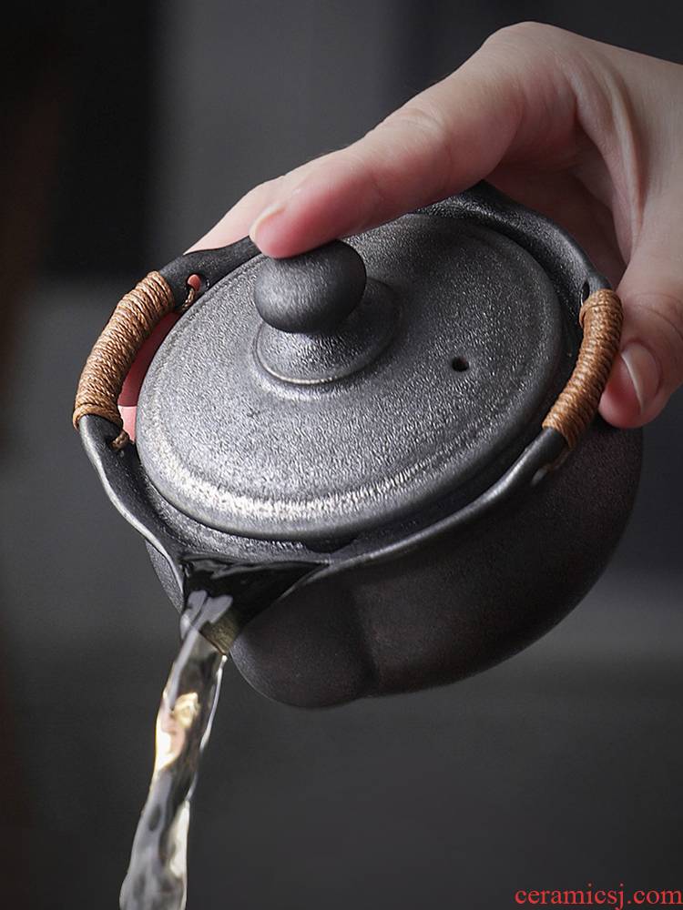Japanese hand grasp nine soil pot teapot checking ceramic POTS sample tea cup cup a pot of four cups of kung fu tea set tea taking