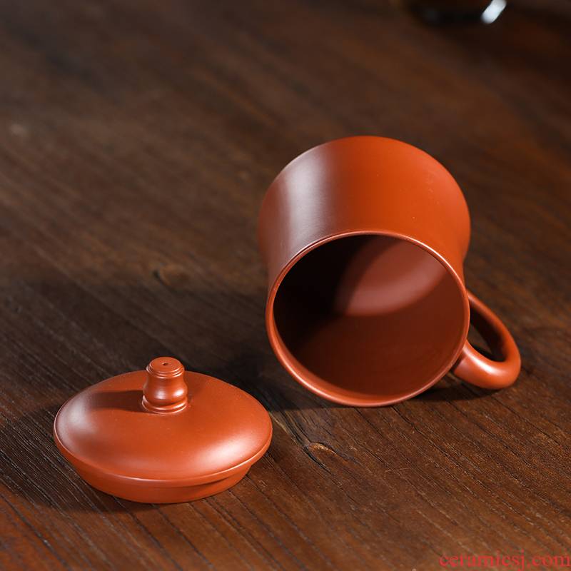 Purple sand cup with cover glass office cup run of mine ore zhu mud kung fu tea set cover cup yixing cup personal cup but small tea cups