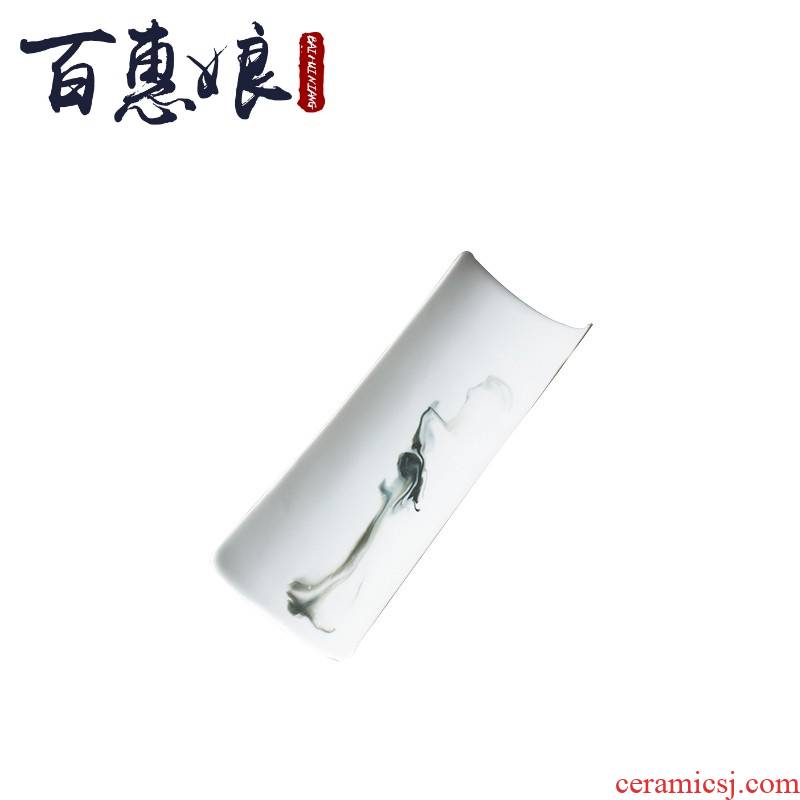 (niang the original manual white porcelain of jingdezhen ceramic tea tea holder, ink and spare parts for the tea taking