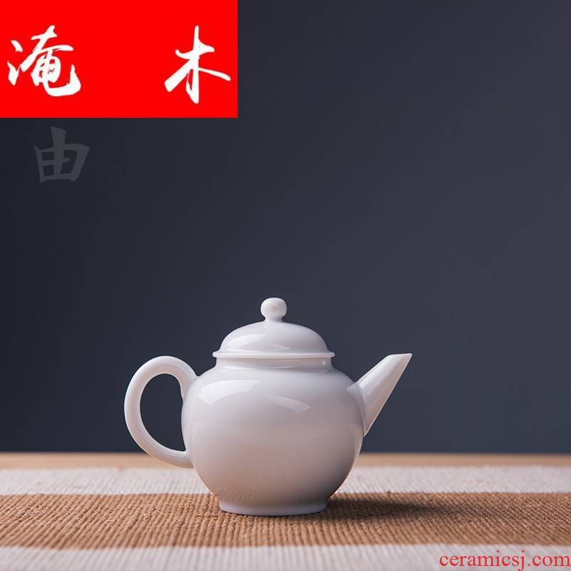 Submerged wood jingdezhen sweet white glazed ceramic teapot xi shi pot of white porcelain jug kung fu tea set thickening belt filter list