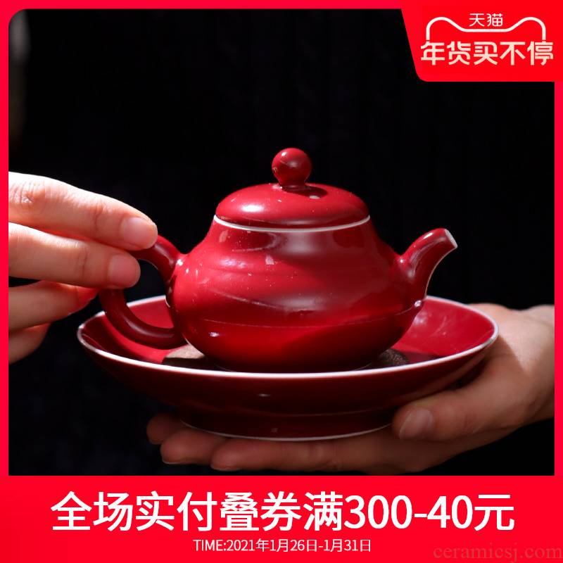 Ji red tea pot bearing sets jingdezhen ceramic one little teapot tea dispenser single pot, kettle by hand