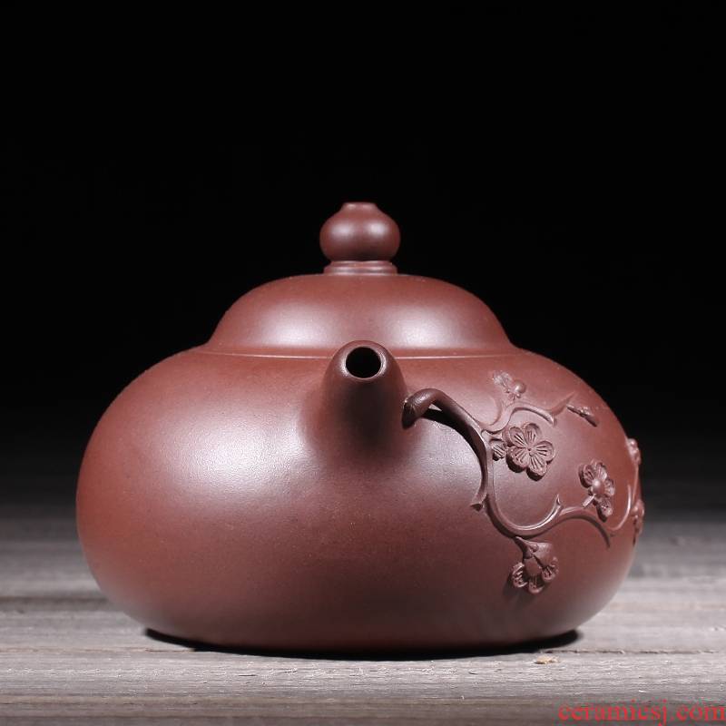 Qiao mu JS yixing are it by hand cream pot name plum flower pot teapot kung fu tea pot
