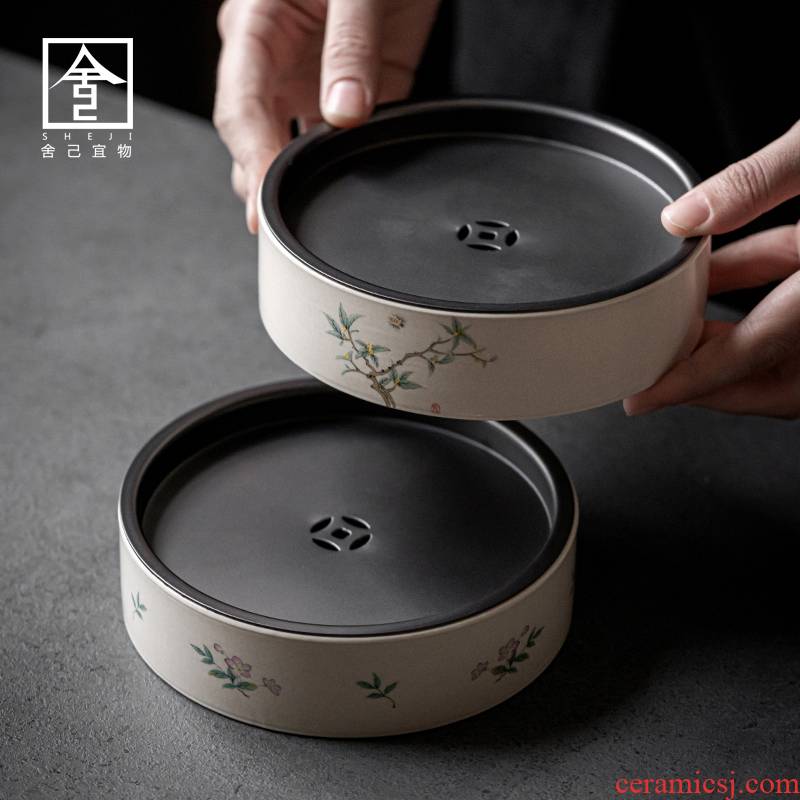 The Self - "appropriate content of jingdezhen ceramic dry plate of small tea home small circular water dry ground mercifully tea