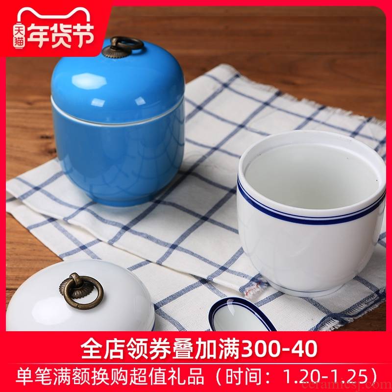Jingdezhen ceramic cup with cover every water stew stew ipads China small household with cover cup bird 's nest soup cup stew stew pot