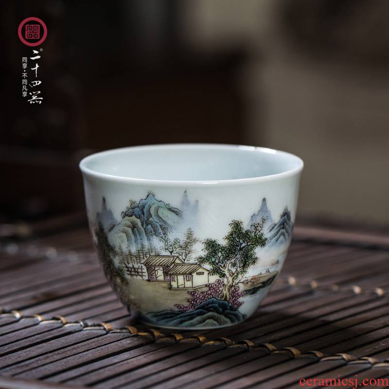 24 device master cup sample tea cup single CPU kung fu teacups hand - made jingdezhen ceramic checking tea set