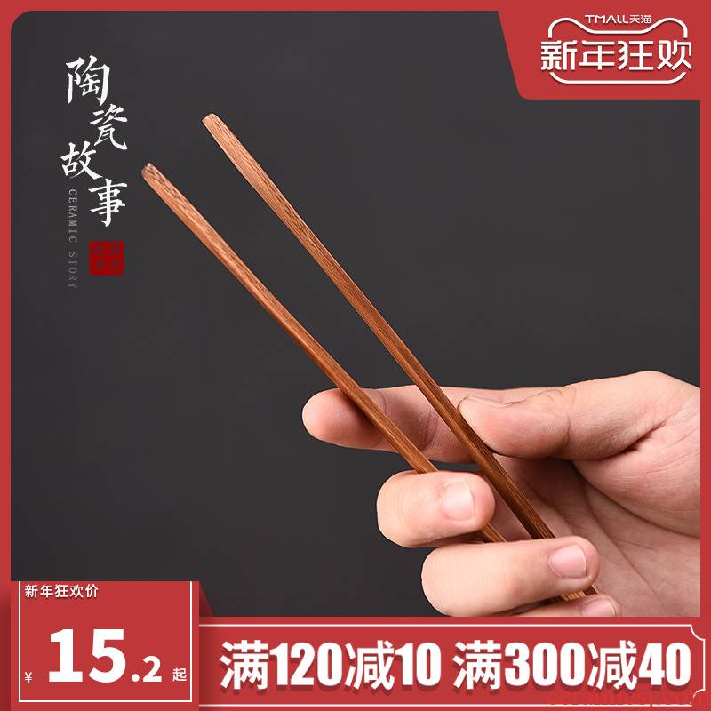 Ceramic story ChaGa bamboo single ebony wood Japanese high antiskid tea six gentleman tea accessories