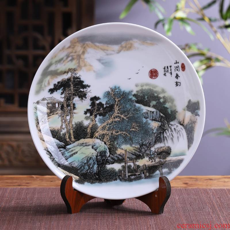 Jingdezhen ceramics decoration plate hanging plate modern Chinese style household act the role ofing is tasted, the sitting room TV ark, handicraft furnishing articles