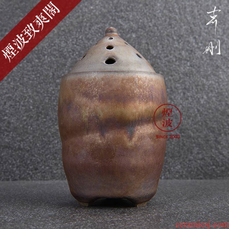 Those Japanese pottery master expedition just iridescent cloud droplets temmoku glaze hand - made scented furnace