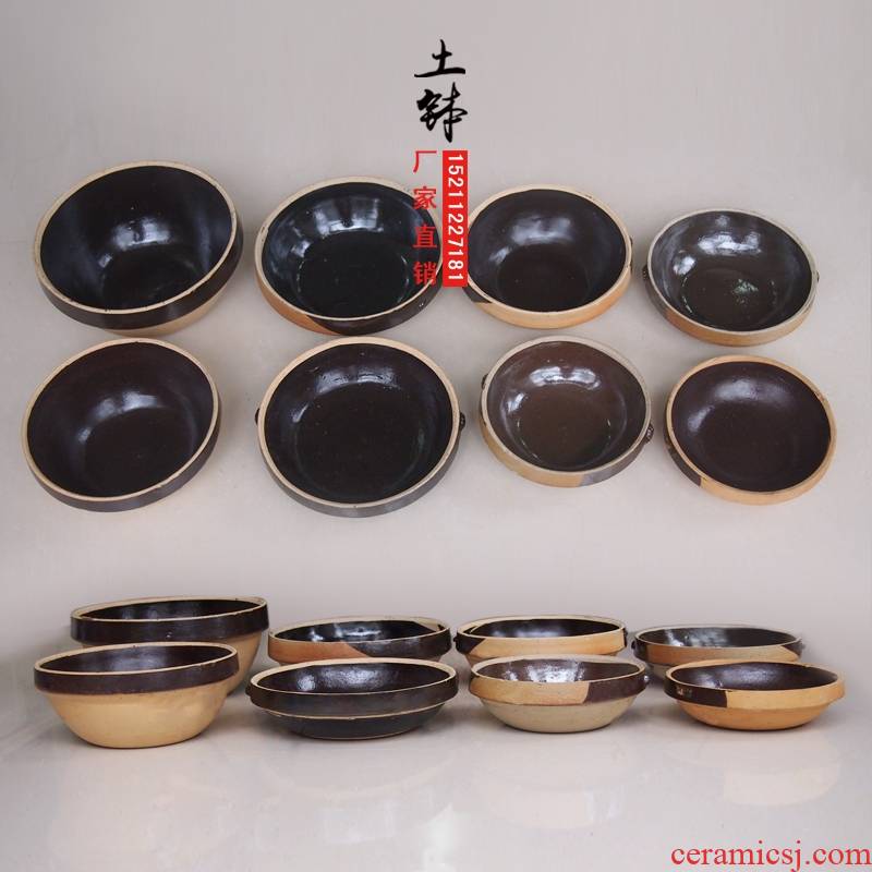 Hunan soil bowl bowl Chang Detu fantastic food bowl of Hunan museum tableware thick clay bowl ltd. hotel restaurant soil characteristics