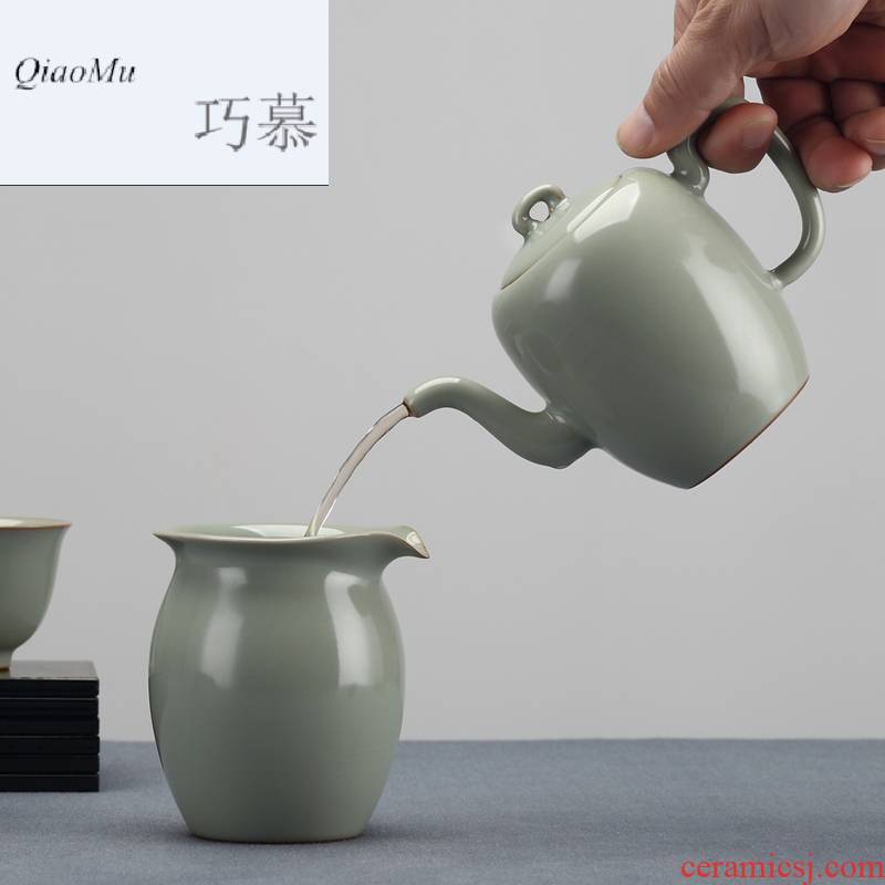 Qiao mu measured your up teapot sets jingdezhen kung fu restoring ancient ways of a complete set of tea cups can support creative by hand