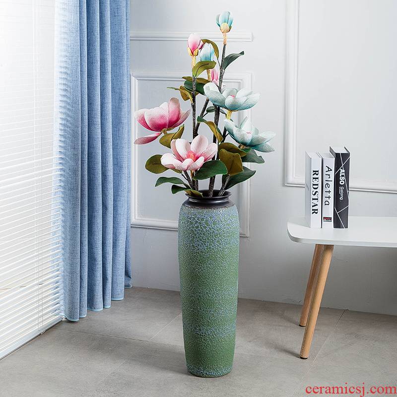 Jingdezhen ground vase large - sized ceramic sitting room place I and contracted household adornment flower arranging European big restoring ancient ways