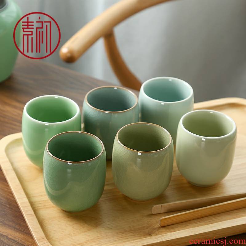 Ceramic cups water cup six color on tea cup elder brother up kung fu tea cups ru up market metrix one cup