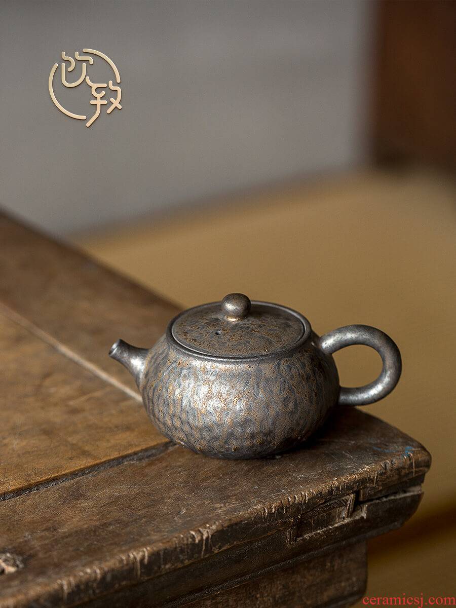 Ultimately responds to antique gold glaze teapot Japanese rough now people make tea by hand the machine ceramic single pot of kung fu tea set