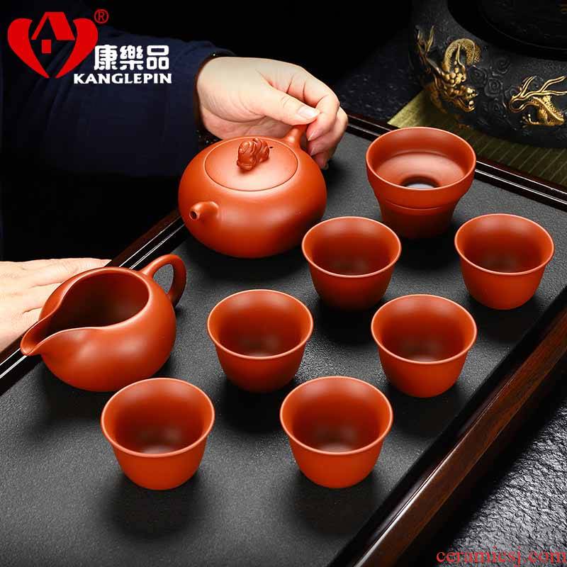Recreational products fair purple sand tea set suit pure manual benevolent pot cup kung fu tea tea cups, gift boxes