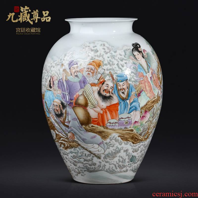 Jingdezhen ceramics zou considerable good hand - made the ensemble vase Chinese style living room TV cabinet decorative furnishing articles arranging flowers