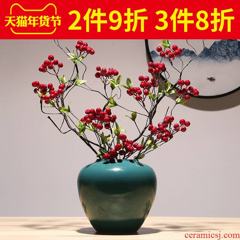 Jingdezhen porcelain vase modern creative porch decoration vase contracted atmosphere of TV bar face decorative vase