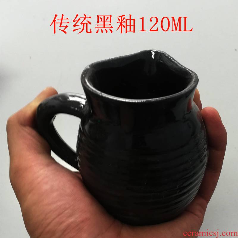 Gansu shaanxi old jars of small purple sand POTS checking ceramic black tea glass glaze longnan west and boil tea