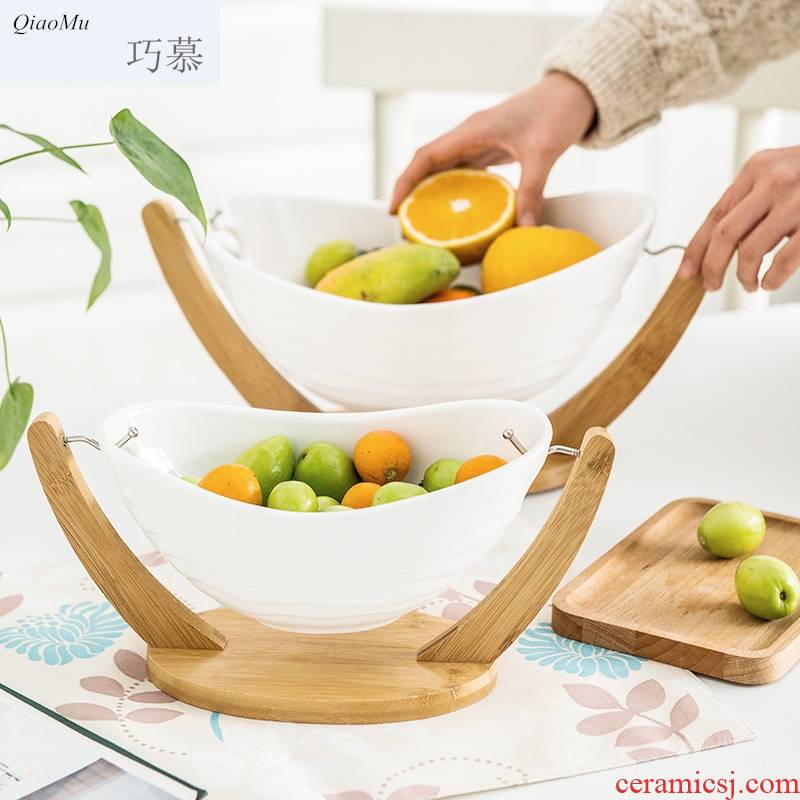 Qiam longed for home opportunely new ipads China fresh fruit platter multi - purpose ceramic candy dish plate of I sitting room