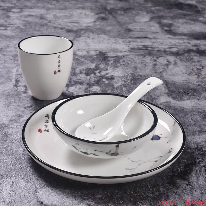 Hotel Hotel sichuan cuisine restaurant chain high - end Chinese ceramic tableware to four printing custom Hotel