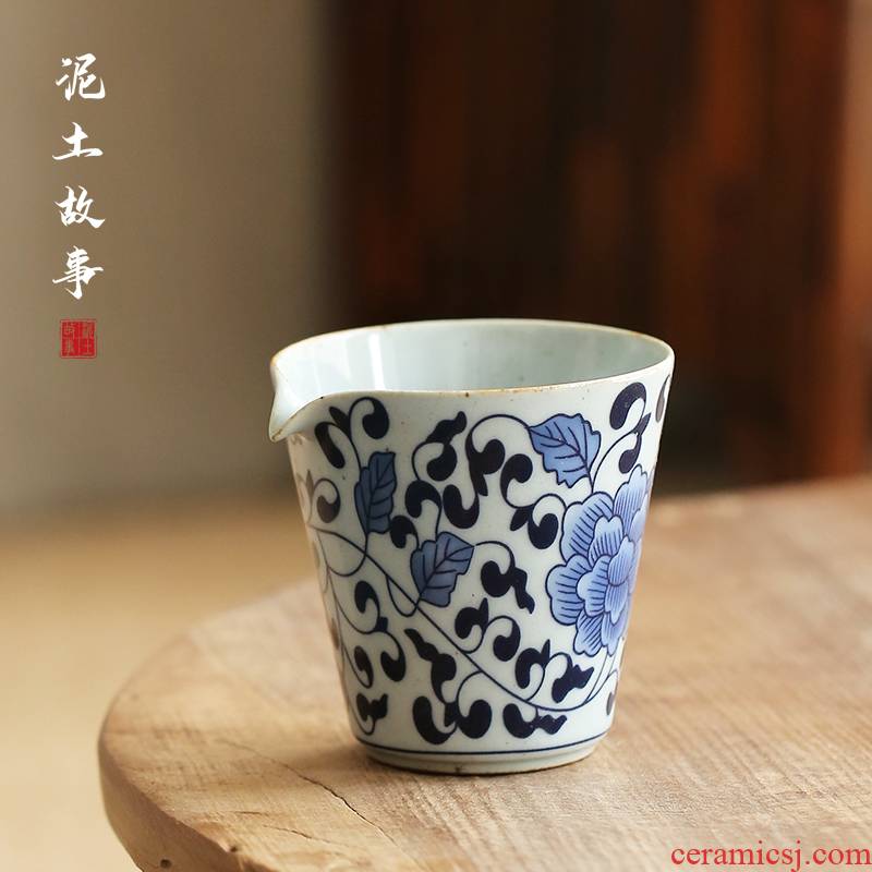 Jingdezhen hand - made porcelain bound lotus flower fair cup and cup points) a cup of tea is tea sea kung fu tea accessories