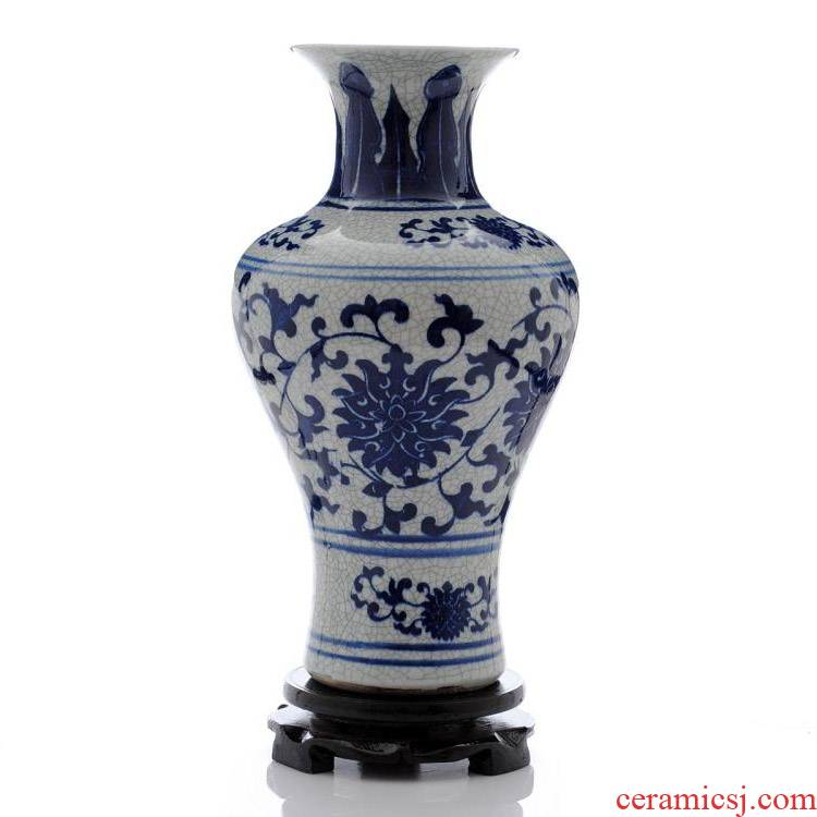 Jingdezhen ceramic vase on up porcelain vase of blue and white porcelain home decoration ceramic antique vase