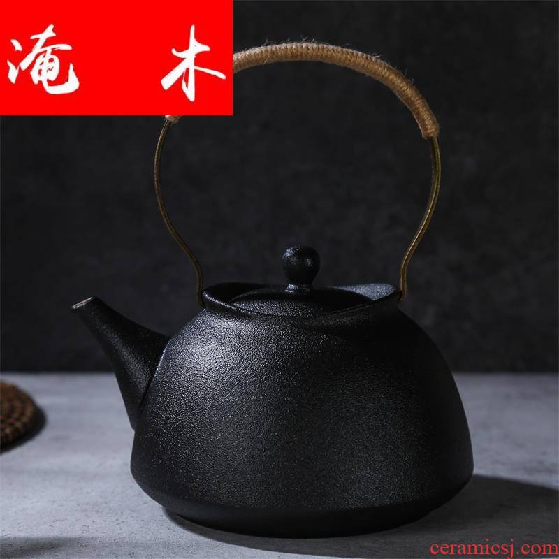 Flooded wood volcano glaze health cooked this ceramic teapot tea is tea kettle girder white clay pot kettle quality goods