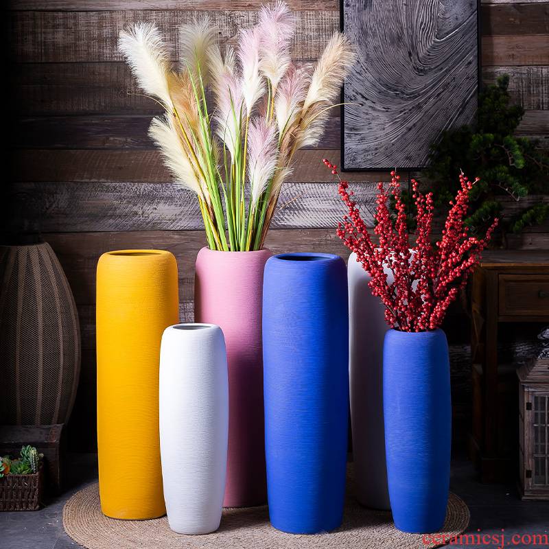 The Nordic creative manual vase modern furnishing articles sitting room adornment pure manual craft ceramic flower implement suits for