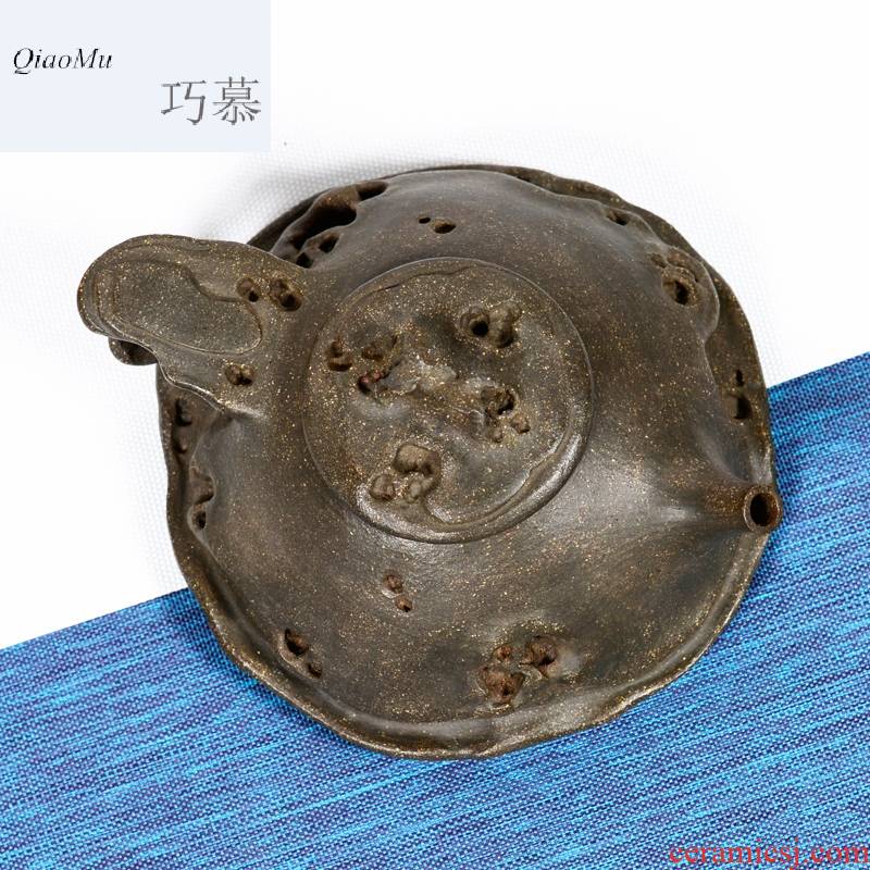 Qiao mu QD yixing are it in taihu lake azurite plaster undressed ore all checking quality high - end stone gourd ladle pot sketch the teapot